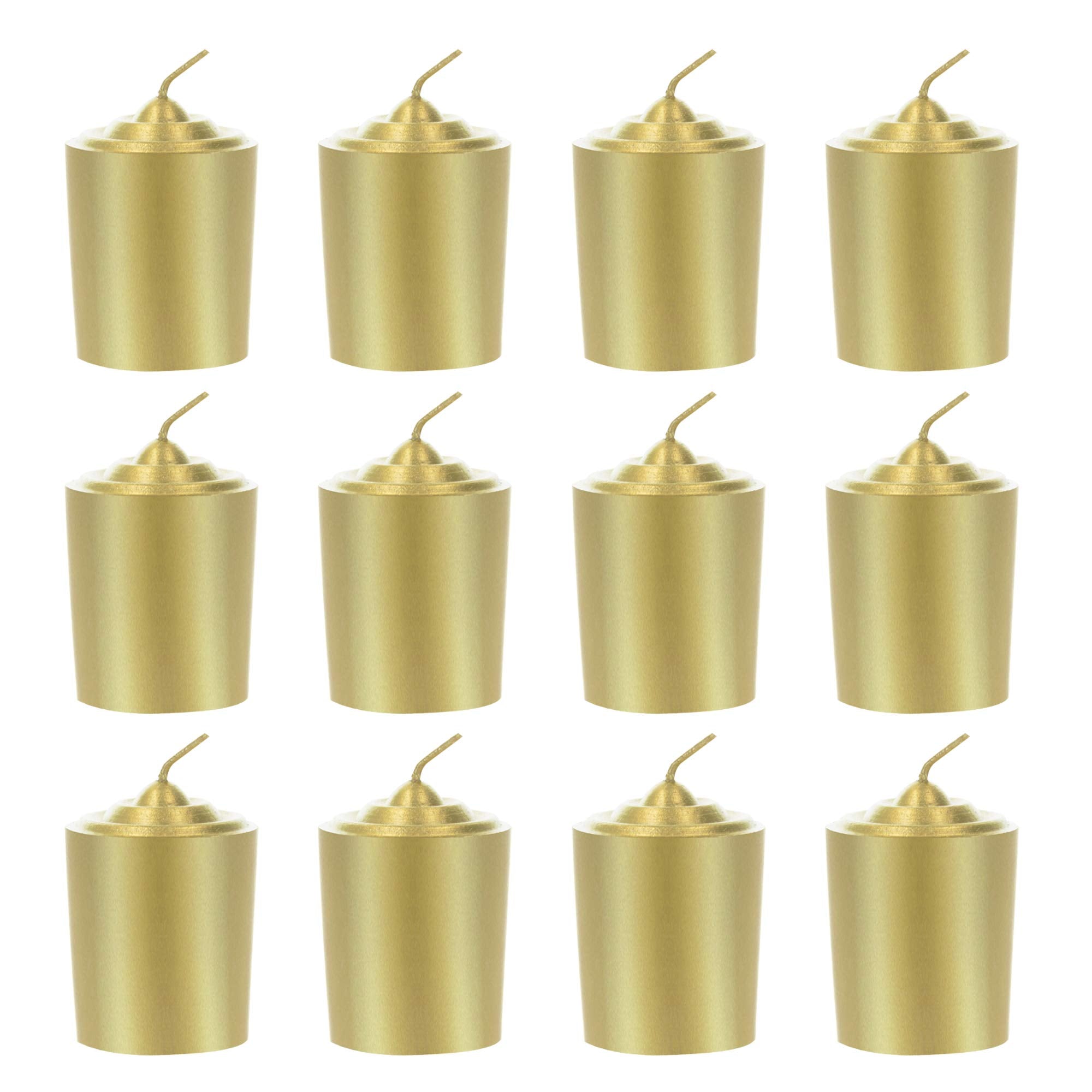 SRG Gold Unscented 15 Hours Votive Candles Pack of 12