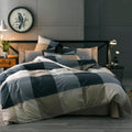 Mixinni Twin Xl Comforter Set Men Boys Geometric Checkered Plaid Printed Bedding Comforter For All Season Soft Lightweight Beddi