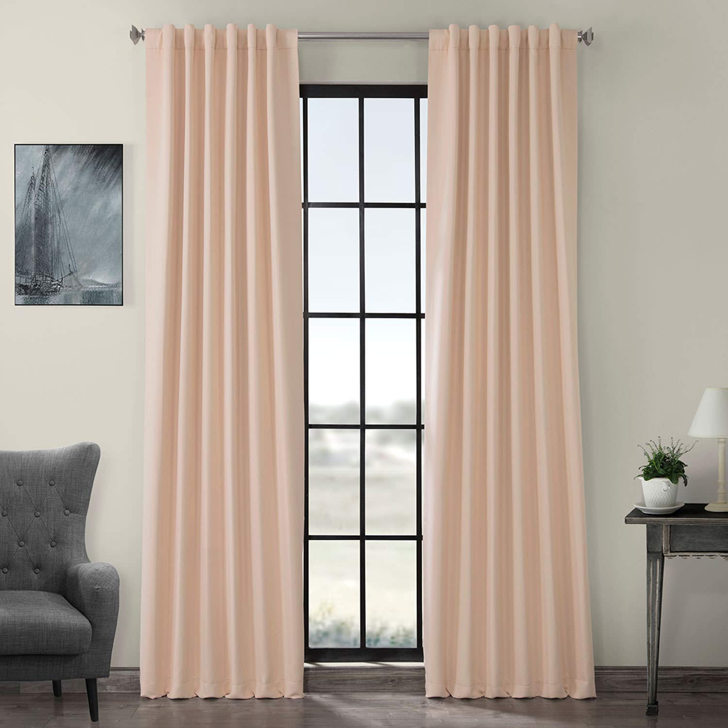 HPD Half Price Drapes Curtain For Room Darkening 50 X 84 (1 Panel), BOCH-141314-84, Bellini Peach, 50W x 84L
