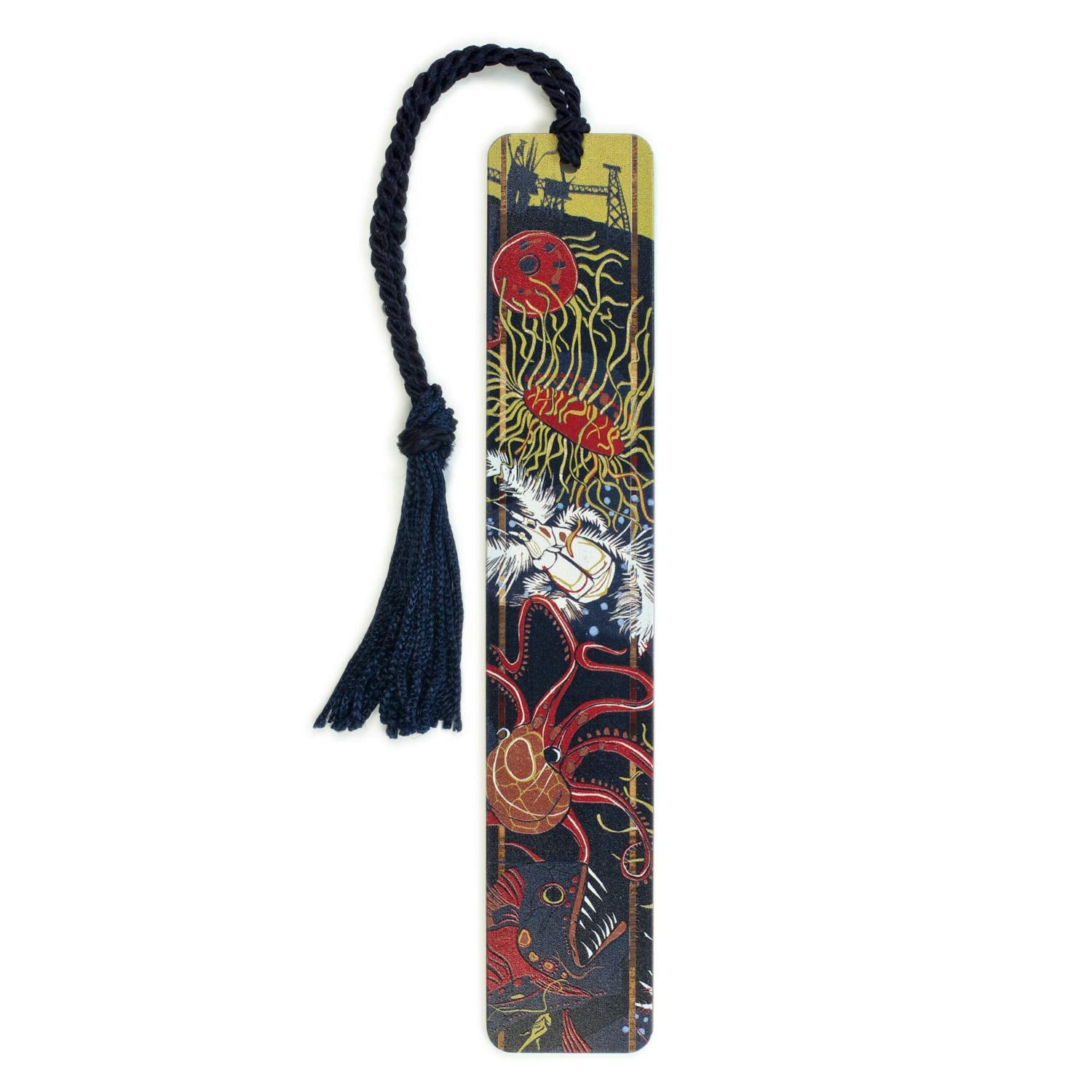 Sequestration - Ocean - Art By Jenny Pope On Solid Wooden Bookmark- Also Available With Personalization - Made In Usa