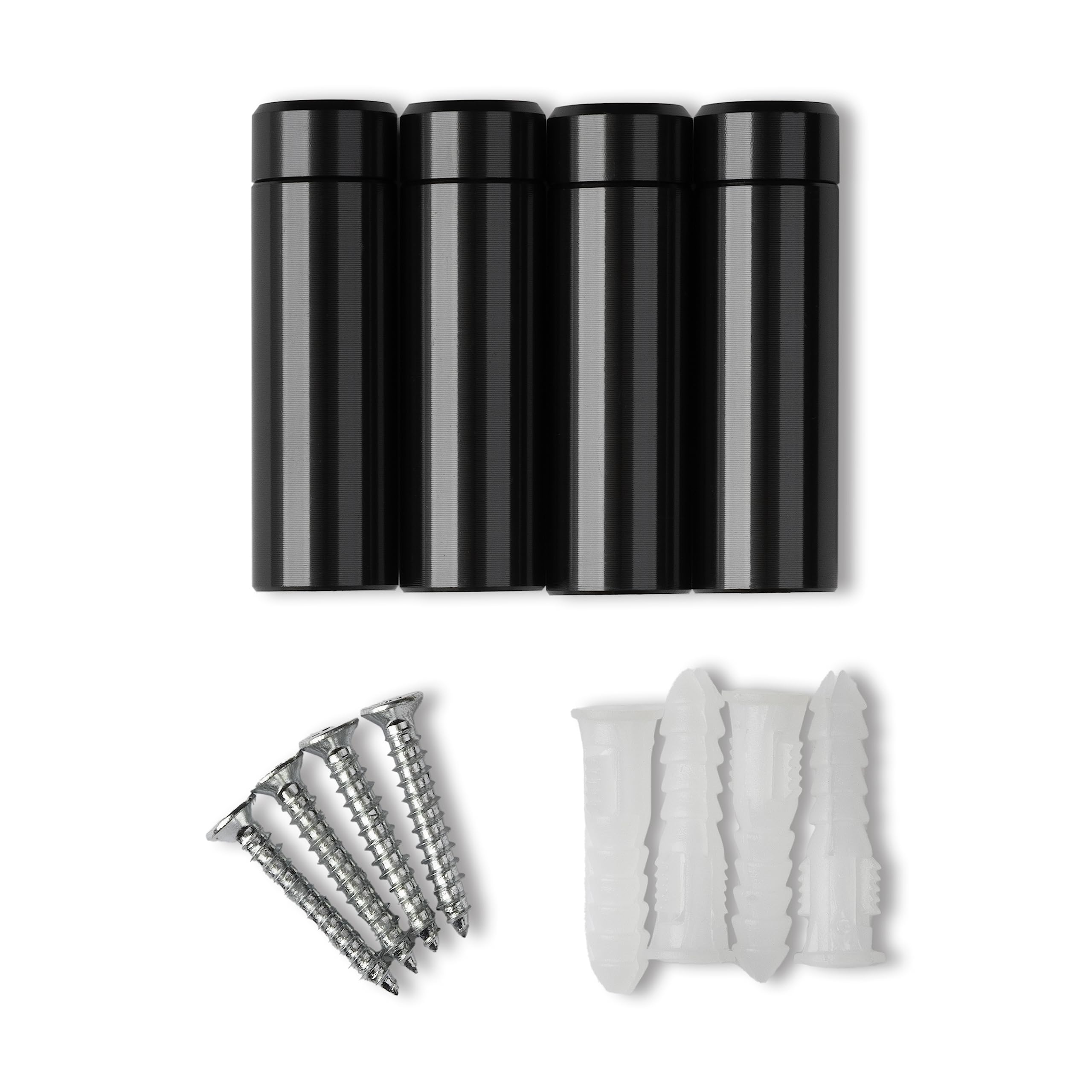 Wexel Art 1.5' Graphite Stainless Steel Mounting Hardware for Acrylic Floating Frames (Pack of 4)