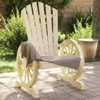 vidaXL Adirondack Patio Chairs Set of 2 - Brown, Solid Fir Wood, Ergonomic Outdoor Seating for Garden, Deck, Poolside - 39" H x 24.8" W, 242.5 lb Capacity