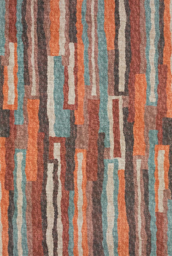 Dalyn Rugs Brisbane Br7 Bold Retro Stiped Canyon 2'3" X 7'6"