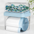 2in1 Trash Bag Holder Laundry & Dishwasher Pods Container,Garbage Bag Dispenser with Removable Lids,Kitchen Organizer and Unde