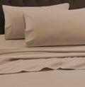 Tribeca Living Queen Luxury Solid Flannel Extra Deep Pocket Fitted Sheet, Fits Up To 24' Mattress, Cashmere