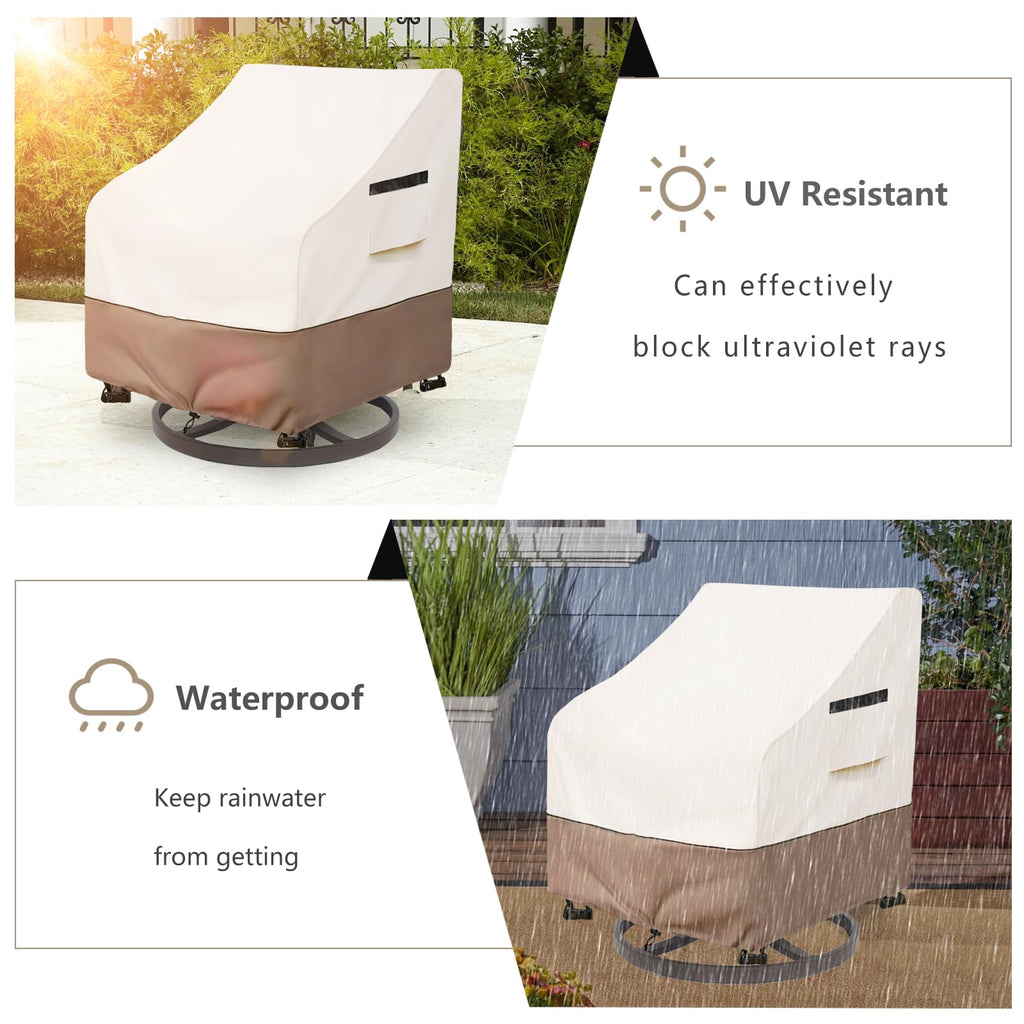 Solotoo Patio Chair Covers 2 Pack,Outdoor Furniture Covers Waterproof,33W X 35D X 36H Inches Outdoor Chair Cover Used For Garden