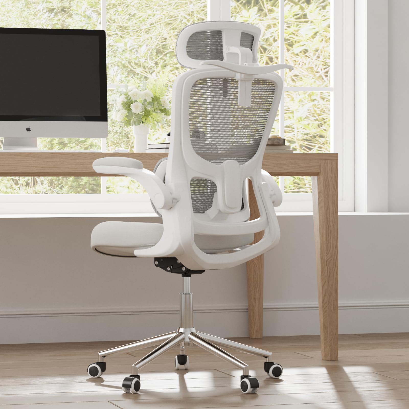 Novilla Ergonomic Office Chair, High Back Gaming Chair With Thick Molded Foam Cushion, Adjustable Lumbar Support, Swivel Compute