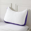 HOMELAB Adjustable Crescent Shredded Memory Foam Pillows King Size, Cooling Bed Pillows for Sleeping with Removable Cover, 1 Pac