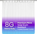 Liba Bathroom Shower Curtain - Waterproof Plastic Shower Curtain Premium Peva Non-Toxic With Rust Proof Grommets Frosted 8G Heav