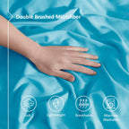 Nestl Bright Blue Duvet Cover Full Size - Soft Double Brushed Full Size Duvet Cover Set, 3 Piece, With Button Closure, 1 Duvet C