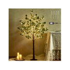 Hairui Lighted Eucalyptus Tree Plug in 4FT 160 Warm White LED Artificial Greenery Tree with Lights for Wedding Halloween Christm