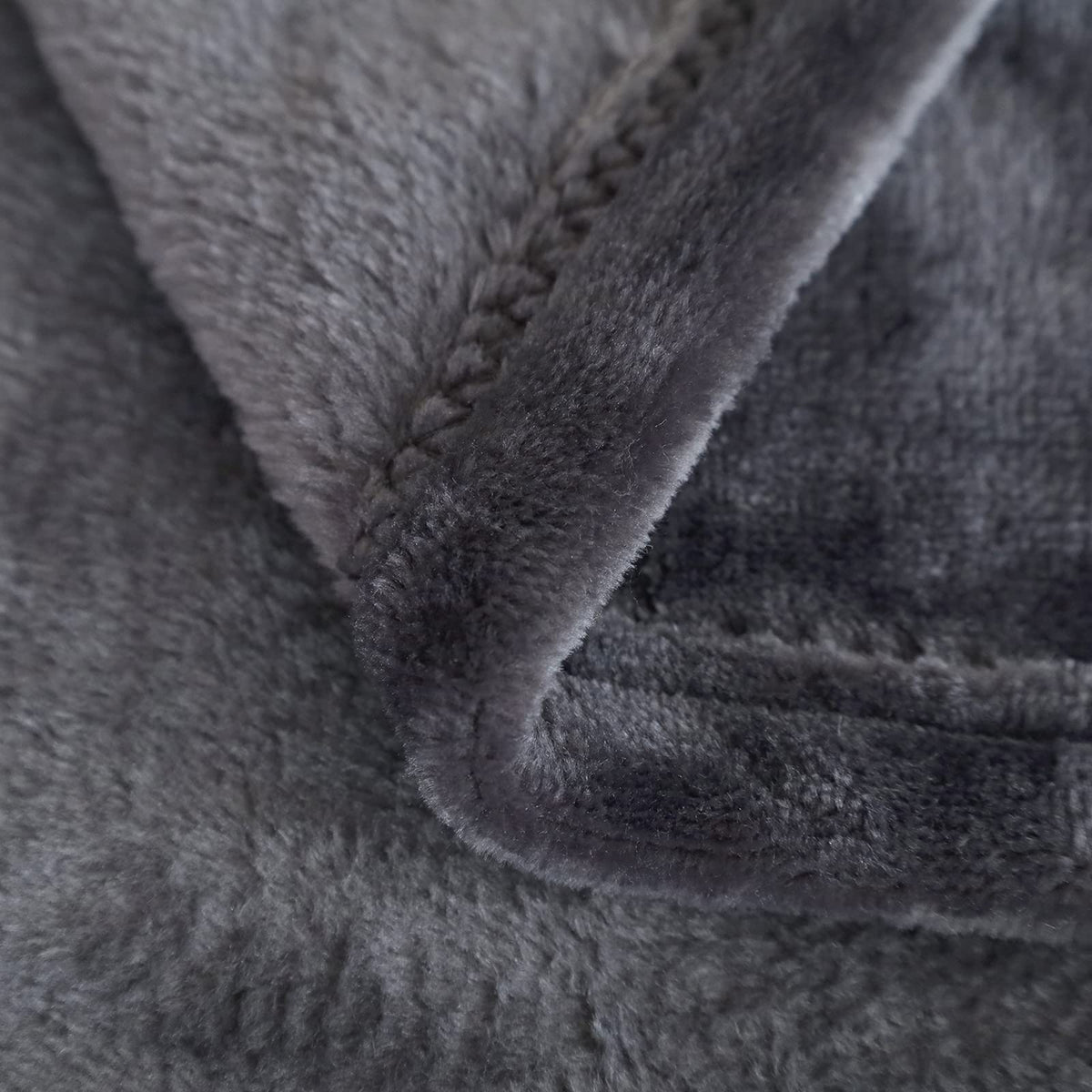 Sochow Flannel Fleece Blanket King Size, All Season Lightweight Super Soft Cozy Blanket For Bed Or Couch, Grey(90Inch X108'')