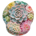 Limkrian Succulents Ergonomic Mouse Pad With Wrist Rest, Gaming Mouse Pad With Wrist Support, Funny Computer Mousepad With Non-S