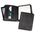 Samsill 70820 Professional Zippered Pad Holder Pockets/Slots Writing Pad Black