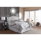 Baxton Studio Aubrey Modern and Contemporary Dark Grey Fabric Upholstered Twin Size Headboard