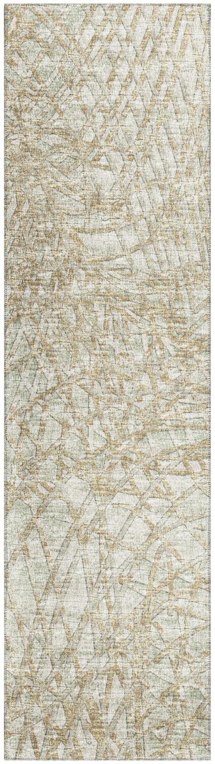 Addison Rugs Rylee Ary32 Green Washable 2'3" X 7'6" Indoor Outdoor Runner Rug, Easy Clean, Machine Washable, Non Shedding, Bedroom, Entry, Living Room, Dining Room, Kitchen, Patio Rug