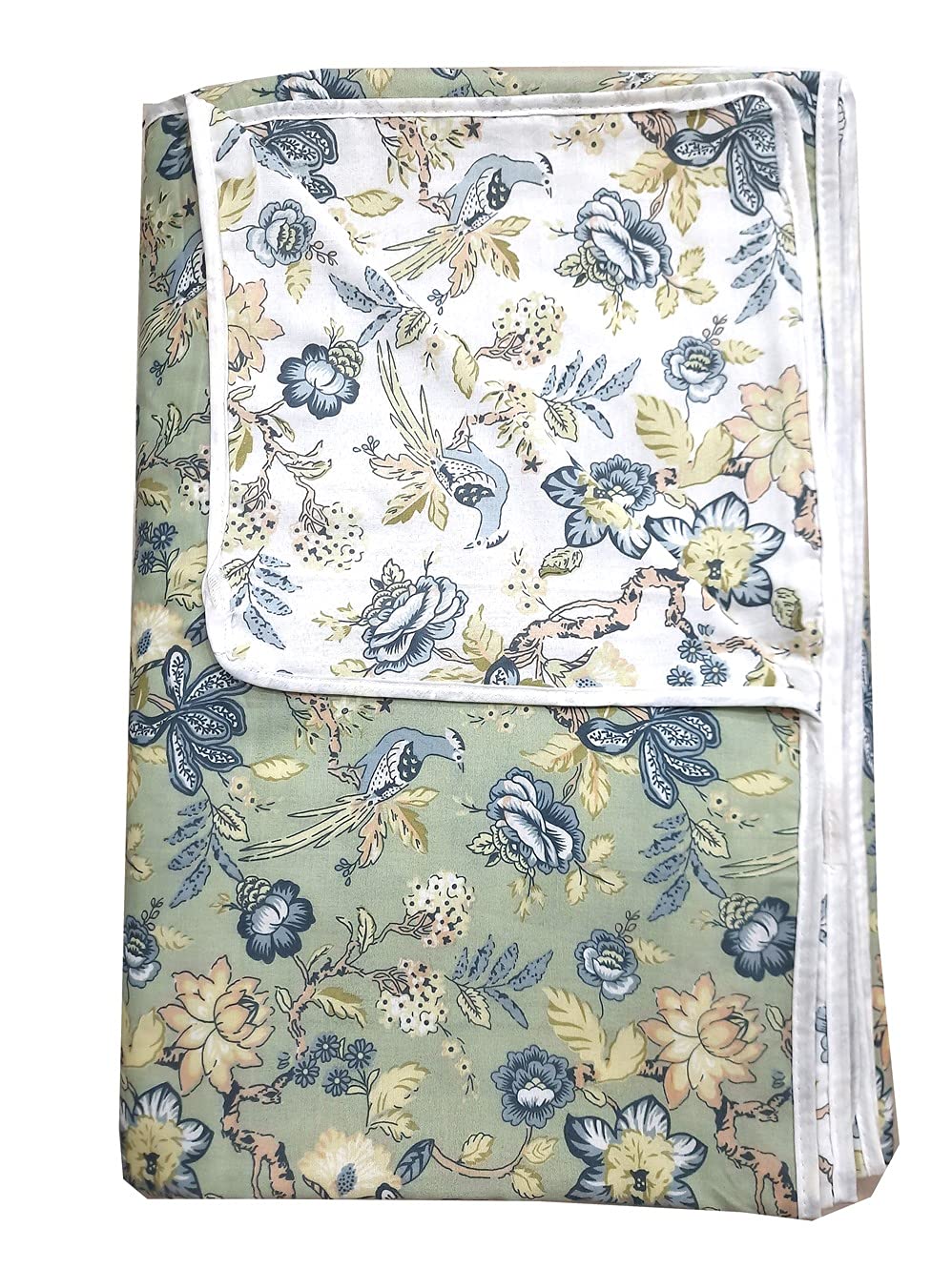 Elegance Reversible 3 Layered 100% Cotton Single Bed Comforter/Blanket/Duvet/Ac Dohar (Multicolor, Design 15)