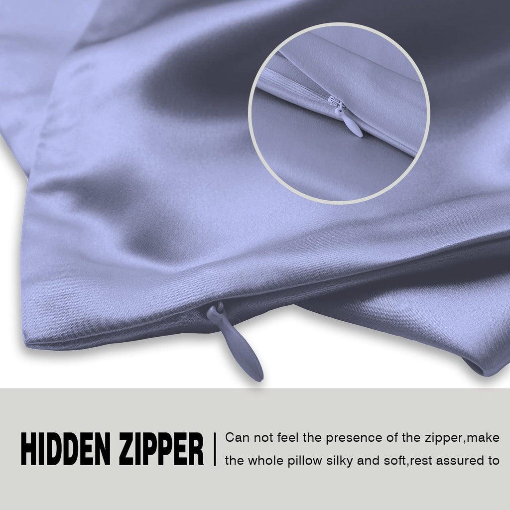 Natural Mulberry Silk Pillowcase For Hair And Skin Standard Size 20'X 26' With Hidden Zipper Soft Breathable Smooth Cooling Pi