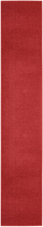 Nourison Essentials Solid Indoor/Outdoor Brick Red 2'2' X 20 Area Rug, Easy Cleaning, Non Shedding, Bed Room, Living Room, Dining Room, Deck, Patio, Backyard (2X20)