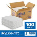 Stock Your Home (100 Count) Disposable Pillow Case Covers, Tissue/Poly 21'' X 30'' Standard Size, Single-Use Pillowcases With Mo