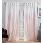 Exclusive Home Crescendo Lined Room Darkening Blackout Hidden Tab Curtain Panel Pair, 52''x84'', Blush, Set of 2