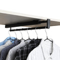 BaiNong pull out closet rod valet rods for closets pull out pants rack for closet valet rod closet black 21-1/4 inch pull out te