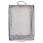 Dii Laundry Storage Collection, Pe Coated Collapsible Bin With Handles, Gray Stripe, Large Set, 10.5X17.5X10''