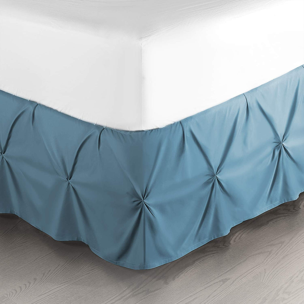 Nestl Dark Grey Bed Skirt Queen Size, Pinch Pleat Queen Bed Skirt, 14' Inch Drop Queen Bedskirt, Hotel Quality Dark Grey Bed Skirts Premium Microfiber Bedskirt For Queen Bed, Dark Grey Queen Bed Skirt