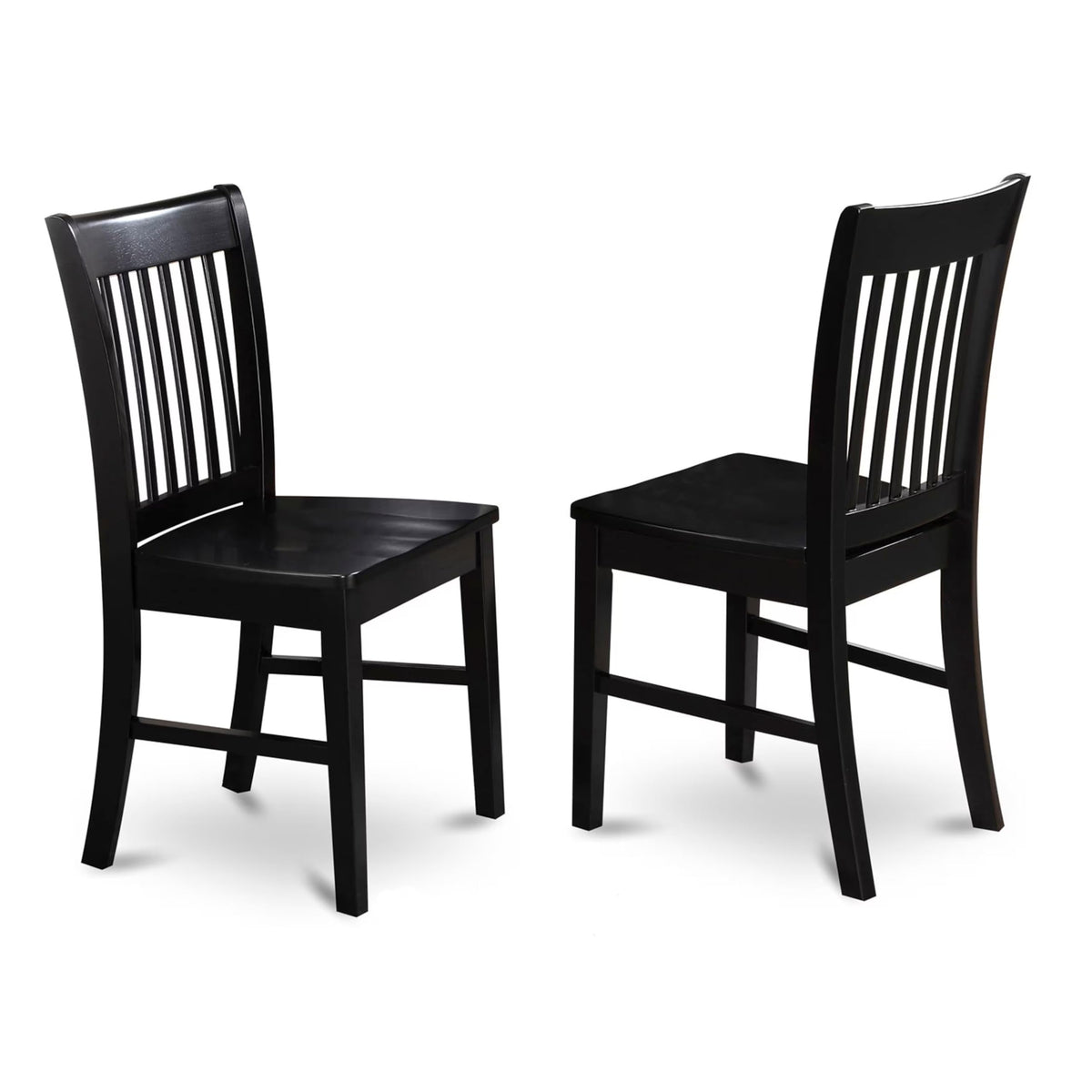 East West Furniture Lgva5-Blk-W 5 Piece Kitchen Table & Chairs Set Includes A Rectangle Dining Room Table With Butterfly Leaf And 4 Solid Wood Seat Chairs, 42X84 Inch, Black