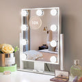 Kottova Lighted Makeup Mirror, Hollywood Vanity Mirror with Lights, Three Color Modes, 10X Magnification, Smart Touch Control, D