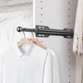 FIRJOY 12 Valet Rod for Closet Pull Out (1 Pack, Black)