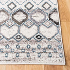 Safavieh Amsterdam Collection Area Rug - 5'1'' X 7'6'', Ivory & Grey, Moroccan Boho Design, Non-Shedding & Easy Care, Ideal For