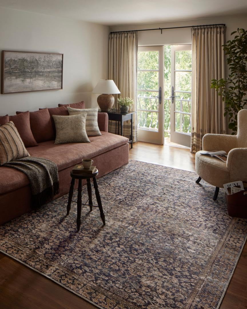 Loloi Amber Lewis Georgie Denim/Spice 2-0 x 5-0 Accent Rug