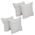 Blazing Needles Square Faux Fur Throw Pillows, 17", Grattan Rice 4 Count