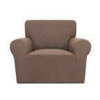Purefit Stretch Chair Sofa Slipcover – Spandex Jacquard Non Slip Soft Couch Sofa Cover, Washable Furniture Protector With Non Skid Foam And Elastic Bottom For Kids (Chair, Camel)