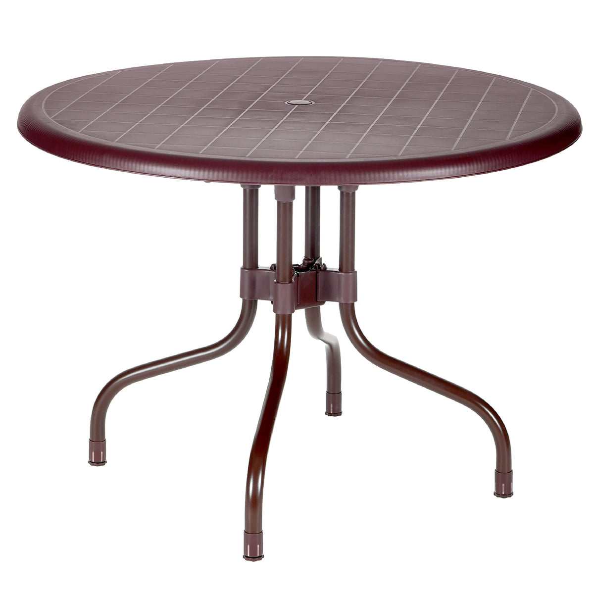 Supreme Furniture Cherry Foldable Round Plastic Dining Table | 40 Months Warranty | For Dining Office Work From Home Restaurant