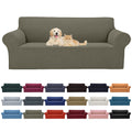 2025 New Stretch Oversized Sofa Slipcovers Couch Sofa Cover For 4 Seater Furniture Protector Covers With Elastic Bottom Jacquard Fabric Small Checks For Pets, Kids - Khaki