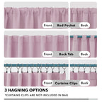 Deconovo Blackout Curtains Insulated Thermal, Rod Pocket And Back Tab Curtains - Room Darkening Curtains For Living Room, 52X95 Inch, Lavender, Set Of 2