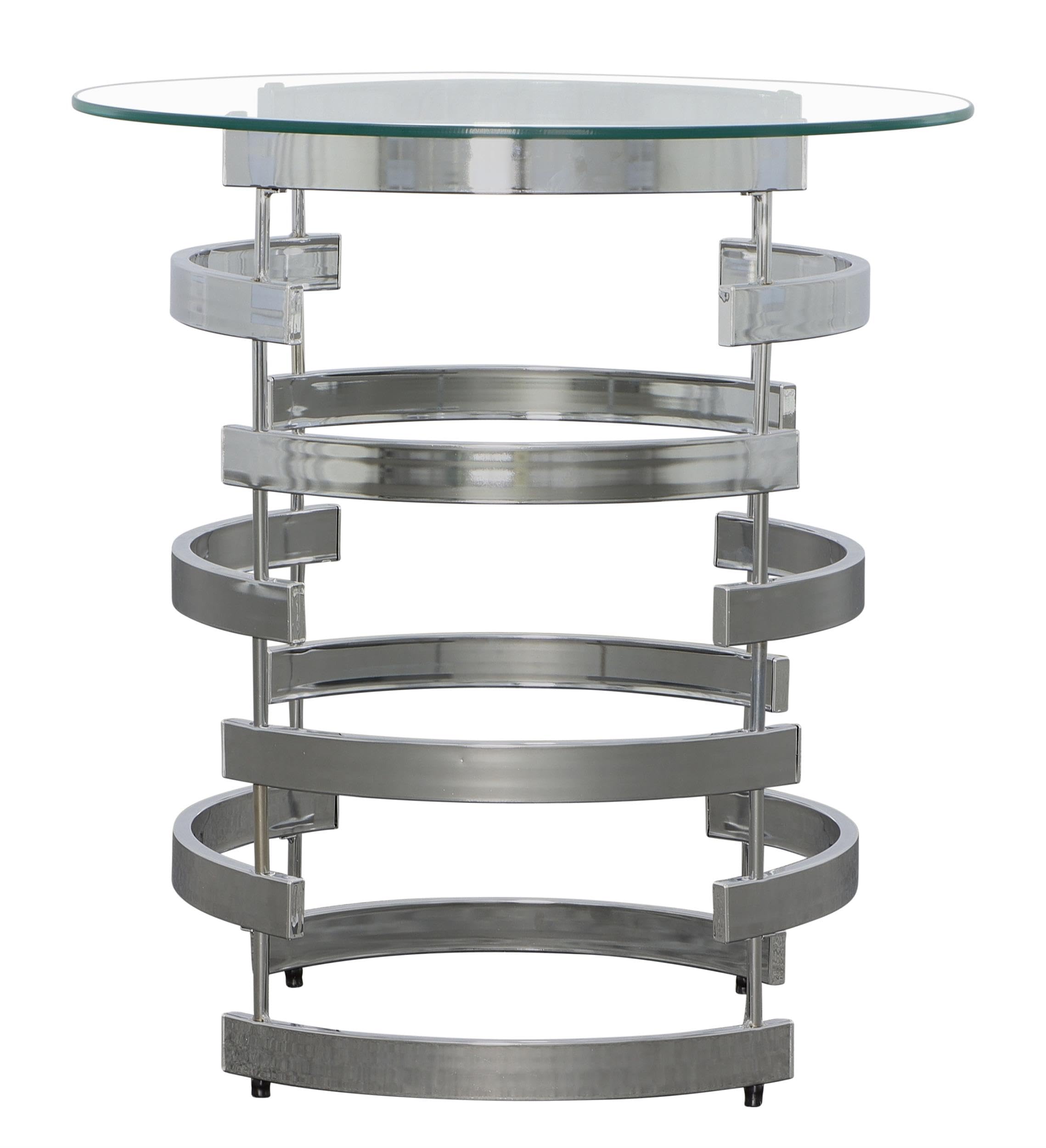 Steve Silver Company Teegan End Table, 23" W x 23" D x 25" H, Grey