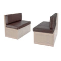 Recpro Rv Dinette Booth Cushions With Memory Foam Camper Trailer Bed (Mahogany, 44')