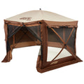 CLAM Quick-Set Pavilion 12.5 x 12.5 Foot Easy Set Up Portable Outdoor Camping Pop Up Canopy Gazebo Shelter with Ground Stakes an