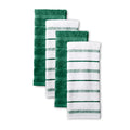 KitchenAid Albany Kitchen Towel 4-Pack Set, Dark Green/White, 16x26