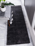 Unique Loom Solo Collection Area Rug - Calabasas (2 2 x 13 Runner, Charcoal/ Black)