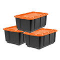 IRIS USA 27 Gallon Heavy-Duty Storage Tote with Lids, Plastic Bin Organizer Container with Durable Lid and Secure Latching Buckl