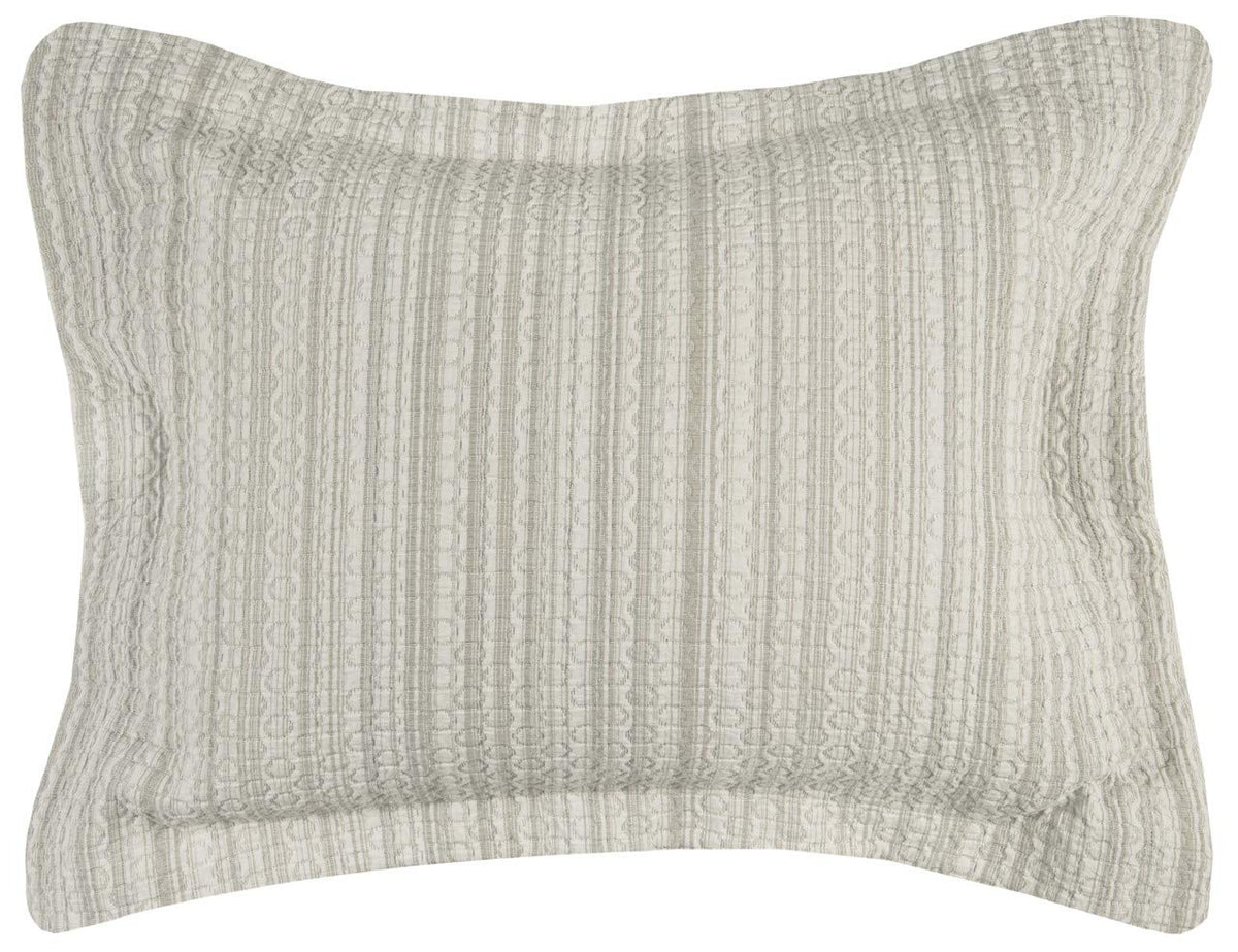 Rizzy Home Textured Stripe 20" x 26" Cotton Standard Sham-Multi- Earth Tones