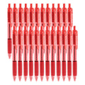 Writon Retractable Ballpoint Pens, Comfort Grip, 1.0Mm Medium Point, Red Ink, 24 Pack