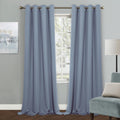 Mysky Home Blue Blackout Curtains For Living Room, 95 Inch Long Grommet Room Darkening Curtain For Bedroom, Amazing Triple Weave Thermal Insulated Curtain, 1 Curtain Panel, 52 X 95 Inch, Dusty Blue