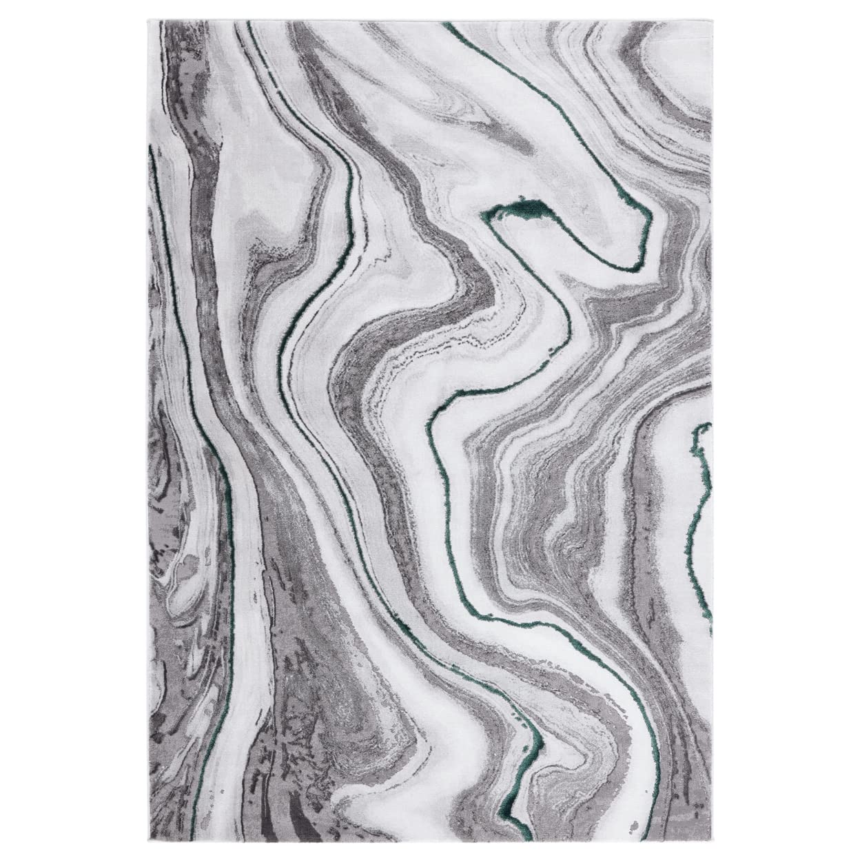 SAFAVIEH Craft Collection 2 3 x 4 Grey / Green CFT819Y Modern Abstract Non-Shedding Entryway Living Room Foyer Bedroom Accent 