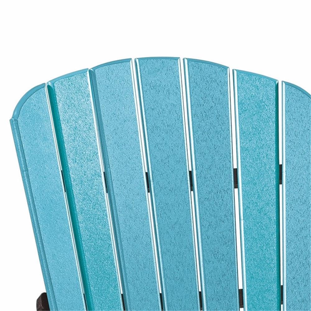 American Furniture Classics Counter Height Settee Table Combo, Aruba Blue and Black