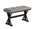 Best Quality Furniture Counter Height Bench, Light Espresso, Gray